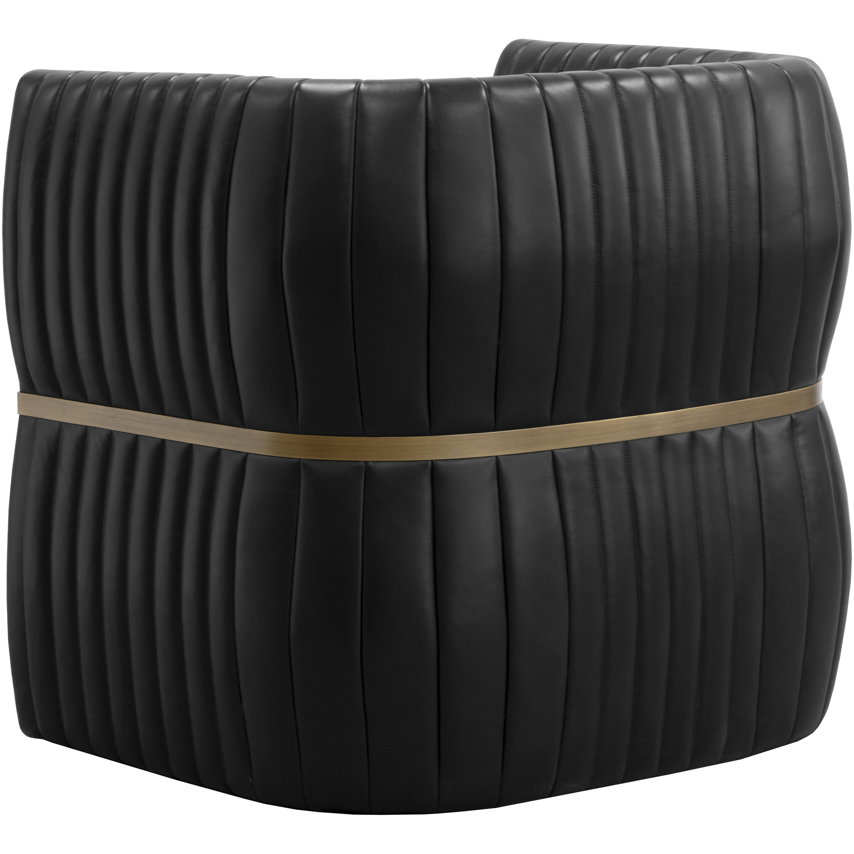 Tryor Vintage Black Night Leather Lounge Chair